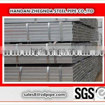 100*100 80*60 Hot dipped galvanized steel pipe BS1387