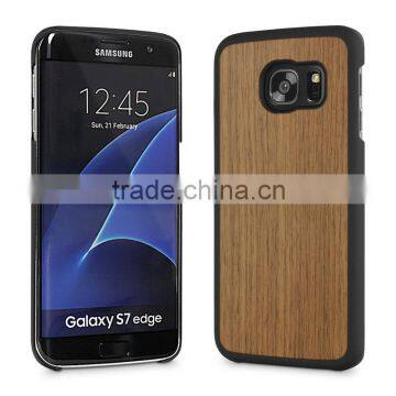 2016 Hot Product! For Galaxy S7 Edge Case PC+ Walnut Wood Cover for Samsung Galaxy S7 Edge Case for S7