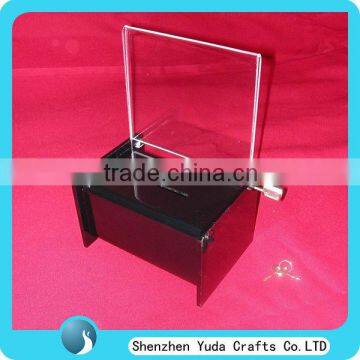 Plastic Donation Box With Sign Holder, Acrylic Ballot Box With Lock And Key