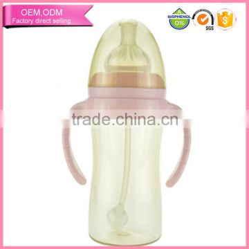 BPA Free Feeding Supplier Baby Bottle with Handle for 3-12 monthbaby