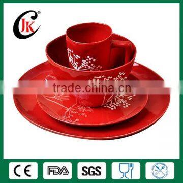 Wholesale 16pcs custom cheap ceramic stoneware dinnerware