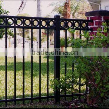 Used Wrought Iron Powder Coated Fence Steel Panels No Dig Fence