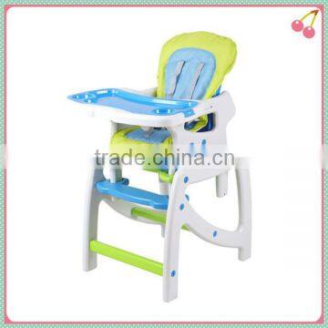 high quality 3 in 1 baby table chair plastic baby high chair with rocking