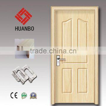 2015 simple design wood mdf pvc carved laminated door with locks