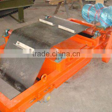 Suspended overband belt air cooling electromagnetic separator