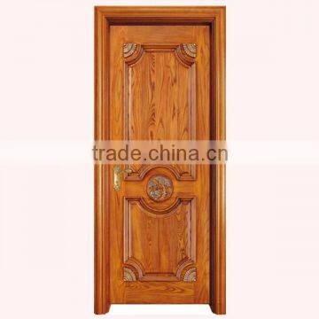 Solid wooden double panel doors design