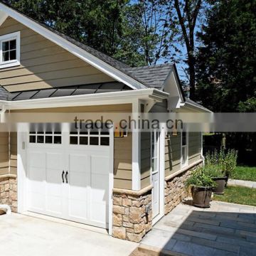 Garage white wood door