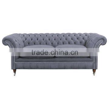 Custom made luxury velvet chesterfield sofa fabric sofa