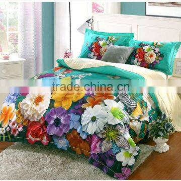 100% Cotton Queen Size Digital 3D bed cover set