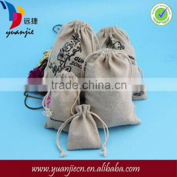 Various ecofriendly plain cheap pull string jute bags