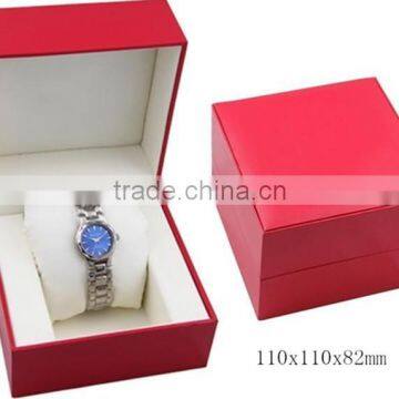 Red Color Leather Watch Box