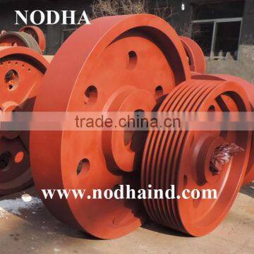 Jaw crusher sheave, hammer crusher sheave pulley, large V belt sheave, crusher flywheel