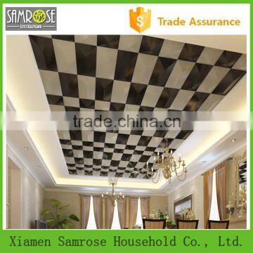 2015 china home decor wholesale faux leather polyurethane price 3d decorative ceiling panels