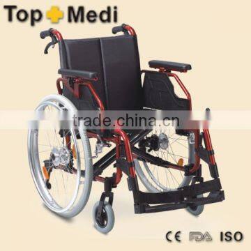 Rehabilitation Therapy Supplies popular light weight standard size handicapped aluminum wheelchair