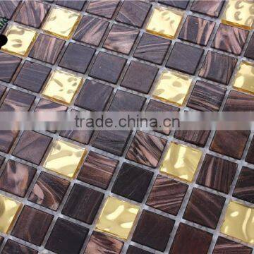 SMG12 hot melt glass mosaic hot melting mosaic mesh mounted glass mosaic