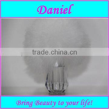 Lastest White color Kabuki brush, soft feather plastic brushes crystal handle brush for makeup brush,