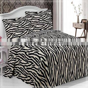 Hot Selling Zebra Prints MicroPlush Bedding Set