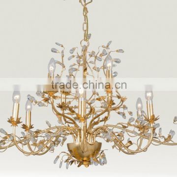 made in china chandelier/type of coral tree chandelier /Iron and crystal chandelier