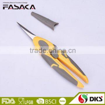 SS130110Y -2016 New Style and Design 2pcs 8"and 6.5" Stainless Steel Sewing Scissors With Colorful PP+TPR Handle photo-6