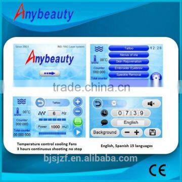 F12 Nd Yag Laser 1-10Hz Pigment Freckle Removal Machine Q Switched Nd Yag Laser Tattoo Removal Machine