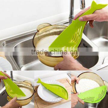 Whale Cleaning Rice Beans Washing Sieve Drainer Device Strainer Cooking Tools Debris Filter Kitchen Gadget Utility