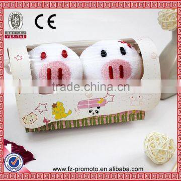 Birthday Gift Towel Animal Shaped Couple Cake Hand Towel For Promotion