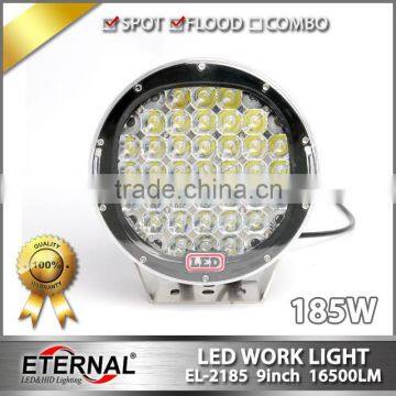 9in 185W driving light offroad 4x4 headlight for Car Offroad Jeep Truck 4WD Heavy Duty equipments machine