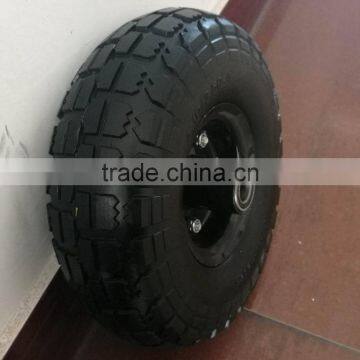 top quality competitive price hand trolley 10 inch 4.10/3.50-4 PU foam ball-bearing wheels