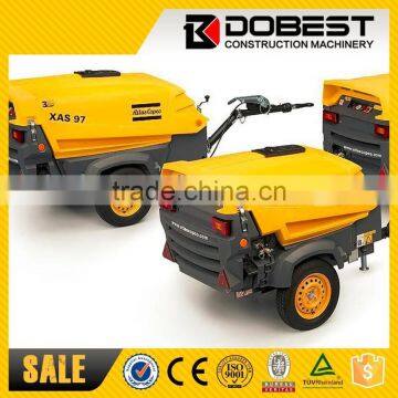 XAS97 Atlas Copco Diesel Engine Driven Mobile Air Compressor 7 bar