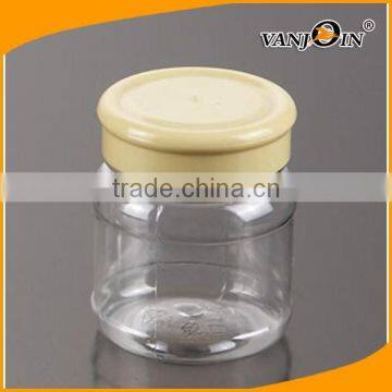 300ml Plastic Cap Clear Round PET Cosmetic Plastic Jars photo-4