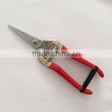 Stainless Steel Pick Fruit Scissors With Red Handle