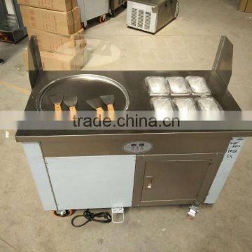 1D6A six topping tanks fried ice roll machine with screen