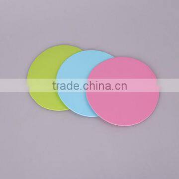 2015 new products home used high temperature resist eco-friendly marerial EVA pink green and blue fresh color round cup coaster