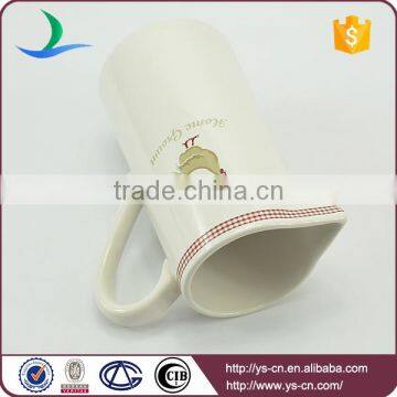 Good Price With Best Sale Cute Cock Decal Ceramic White Jug photo-5