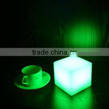 3D color change LED cube square table lamp lighting for restaurant,home or bar decoration