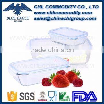 Nested glass storage container with lid