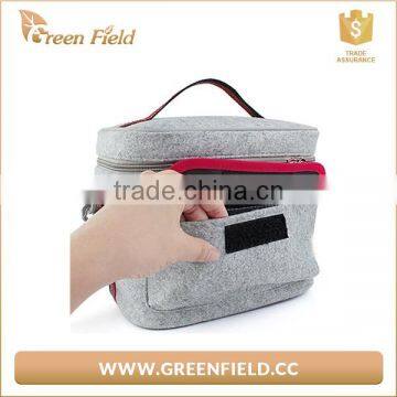 Lunch cooler bag with cooler commpartment /carrying handle