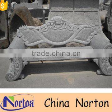 Outdoor marble material decorative stone garden bench NTMF-B247A