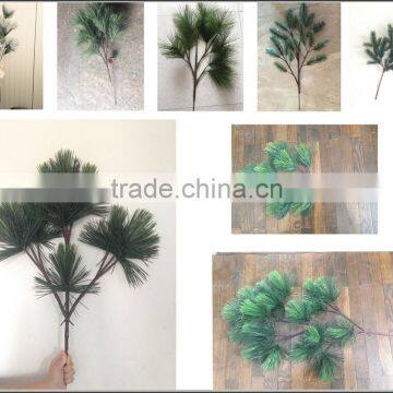 Different styles of artificial pine branch