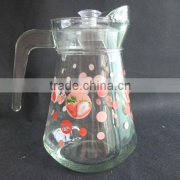 glass pot 1000ml High quality with Glass Handle