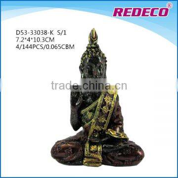 Resin hand-painted standing buddha statue