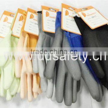 DDSAFETY2016 Hot Sale Pu Glove Grey PU Coated On Palm Nylon With CE Glove photo-4