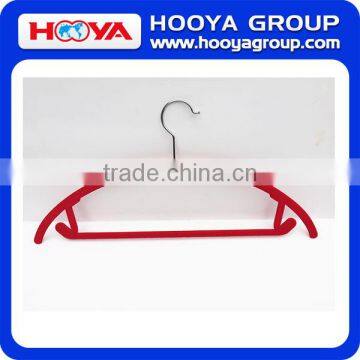 46*23CM 5pcs/set Camber Shape Velvet Flocking Clothes Hanger as Customized Colour photo-2