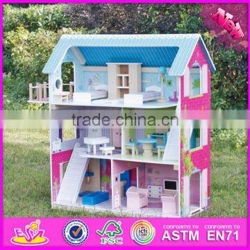 2016 New Design Home Play Children Toy Wooden Dolls House Miniatures W06A169 photo-2