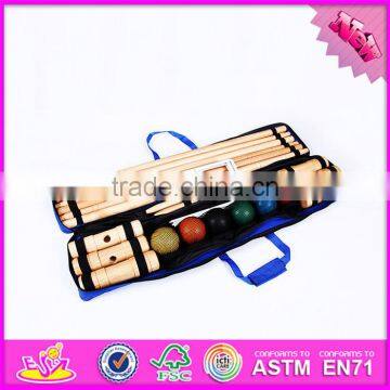 2016 Wholesale 6 Player Funny Children Wooden Croquet Indoor W01A168 photo-2