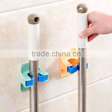 Wall Mounted Mop Clip Strong Adhesive Multi-functional Mop/Broom Hangers Rack Holders Storage & Home Organization photo-4