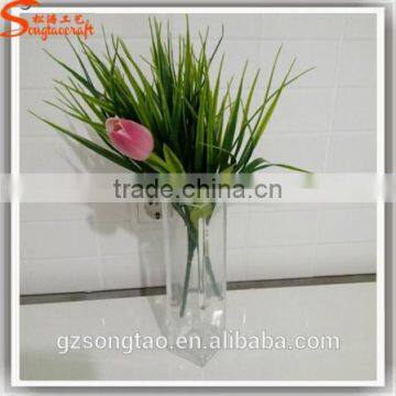 7-green Fork Artificial Plants Plastic Grass Bouquet Flower Shop Plant Decoration photo-3