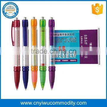 High Quality Logo Printed Pull Out Banner Pen