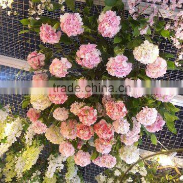 High Quality Handmade Single Stem Wholesale Silk Flower Hydrangea for Wedding Decoration photo-1