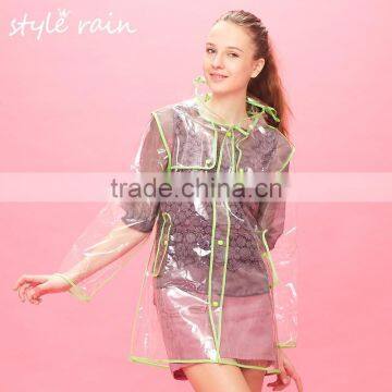 clear transparent eva raincoat manufacturer